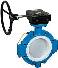Затвор фланцевый с уплотнением PTFE для химически токсичных сред тип Т 214-С