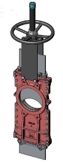 Ножевая шиберная задвижка серии L